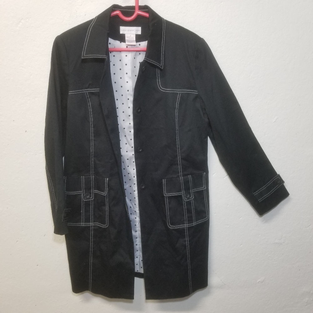 SUSAN GRAVER Button Up Long Blazer Coat Medium